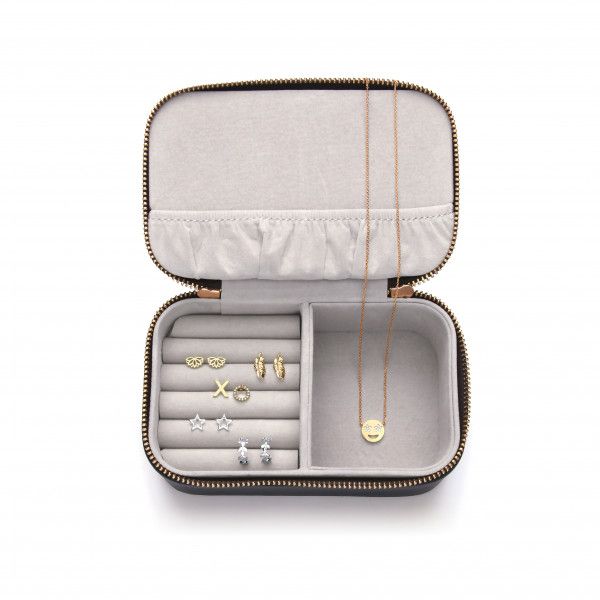 Mini Jewellery Box - Navy Blue Snake Print