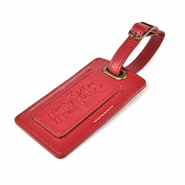 Harry Potter Luggage Tag with Hogwarts express Platform 9 3/4 in maroon red