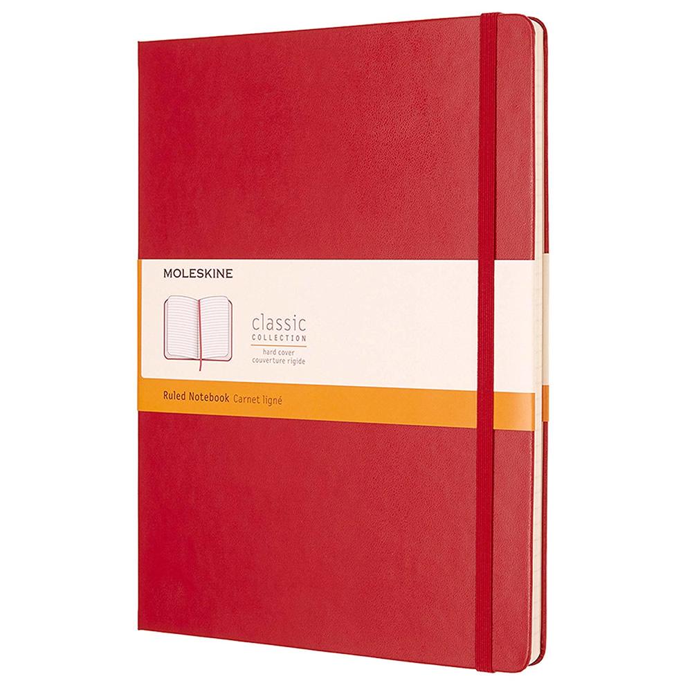 Notebook Ruled Extra Large Hard Cover in Red