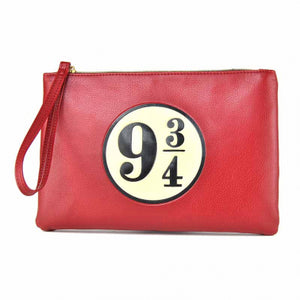 
            
                Load image into Gallery viewer, Harry Potter pouch with Hogwarts Express Platform 9 3/4 in maroon red
            
        