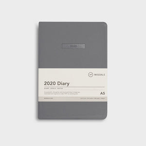 Notebook Diary Weekly A5 Soft Cover MiGoals 2020 Classic in Grey