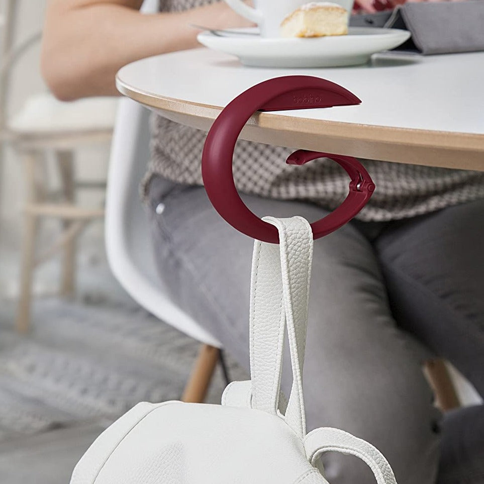 Bag Hook Burgundy Safety Travel Accessory