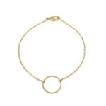 Bracelet with a small circle in gold