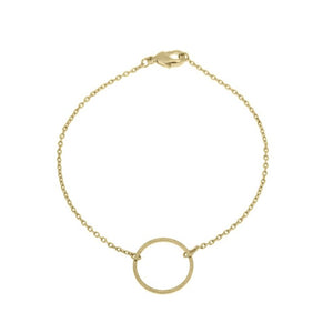Bracelet with a small circle in gold