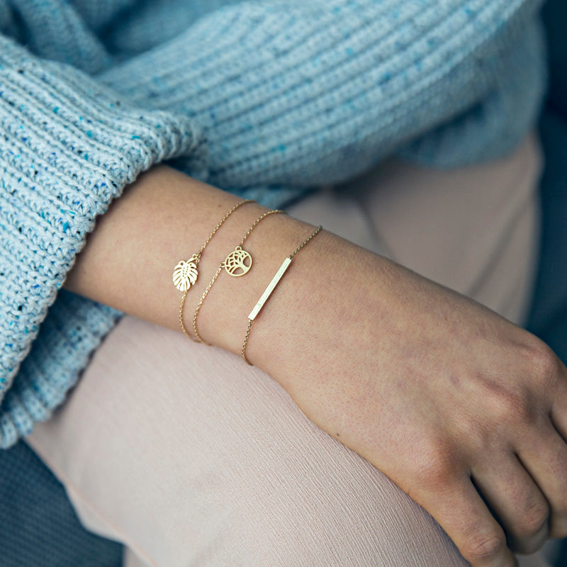 Bar Bracelet Gold Plated