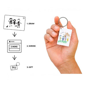 KIDS DRAWING DIY SHRINK KEYCHAIN KIT