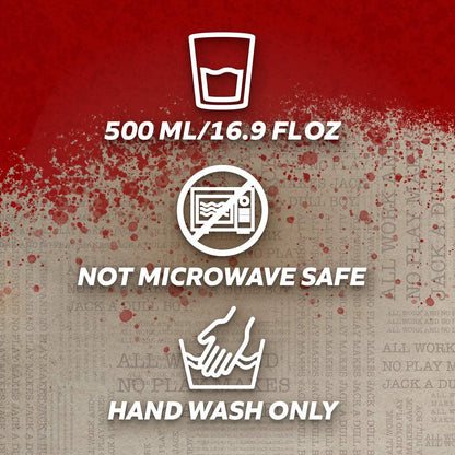 The Shining Metal Water Bottle 500ml in White and Red