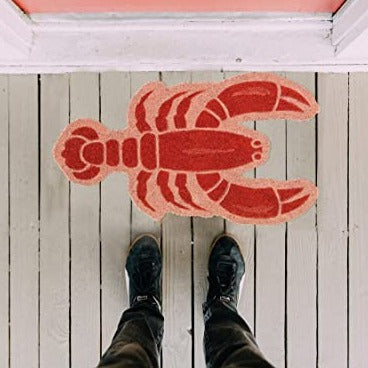 Doormat Lobster Red Orange Quirky