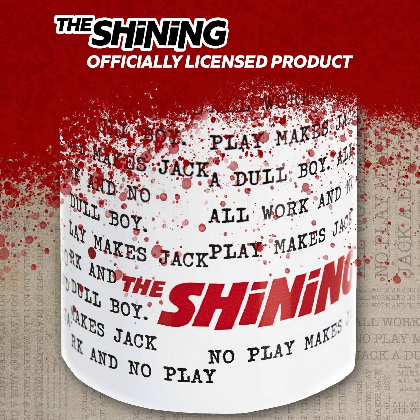 The Shining Metal Water Bottle 500ml in White and Red