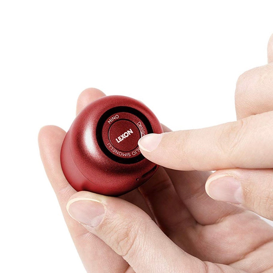 Ultra-portable bluetooth speaker in red