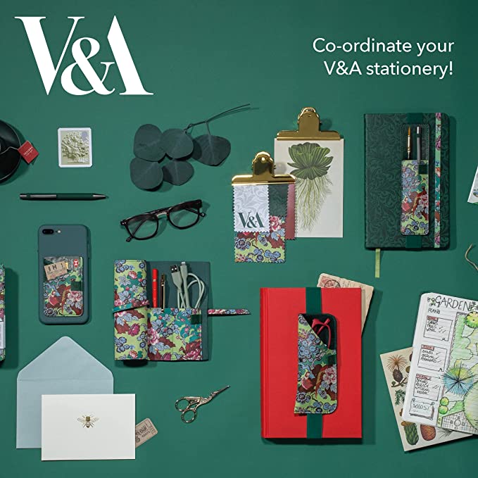 V&A Green Tech Tidy Wallet Pheasant Print