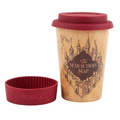 Harry Potter travel Eco-mug with Marauder's Map in beige