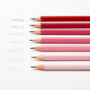 Sketching Pencils HB Drawing Gradient in Pink Outer