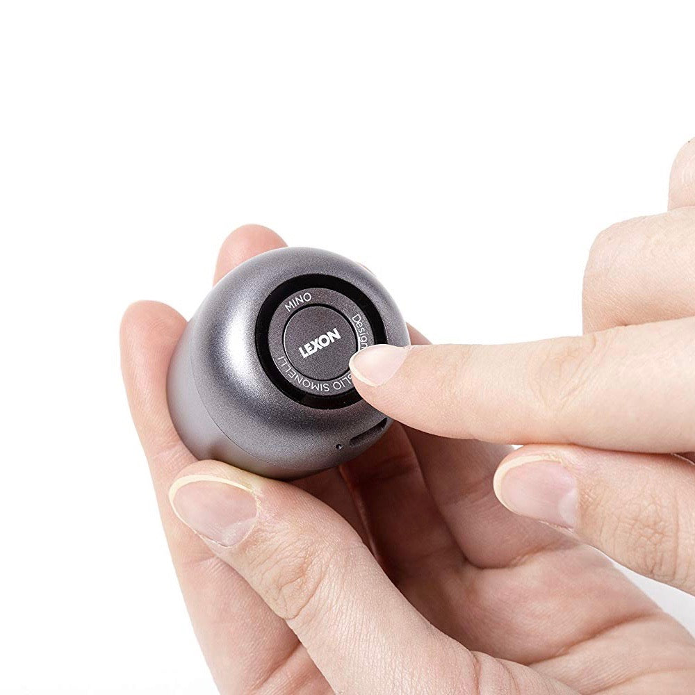 Ultra-portable bluetooth speaker in gunmetal grey