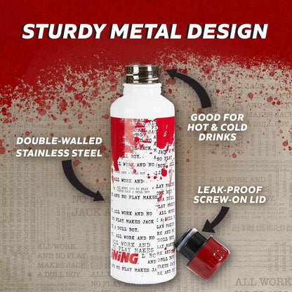 The Shining Metal Water Bottle 500ml in White and Red