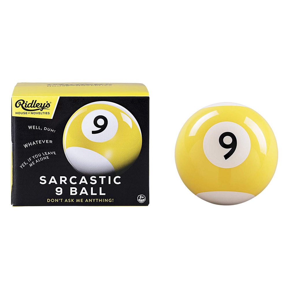 Sarcastic 9 Ball by Ridley's in yellow