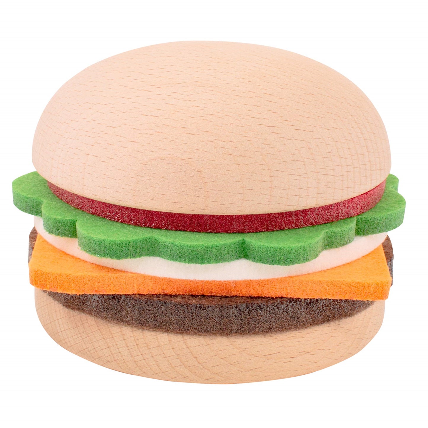 Coaster Hamburger Wooden and Felt Burger Coaster Set