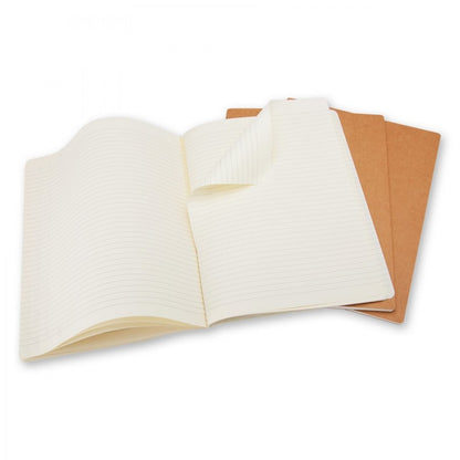 Notebook Journal Moleskine Ruled Cahier Xl - Kraft Cover (3 Set)