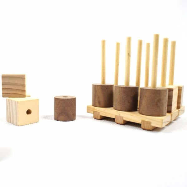 Game Tic-Tac-Toe Wooden 3D Set