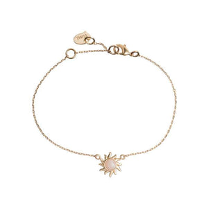 Bracelet Charm Sunshine Rose Stone Gold Plated TImi