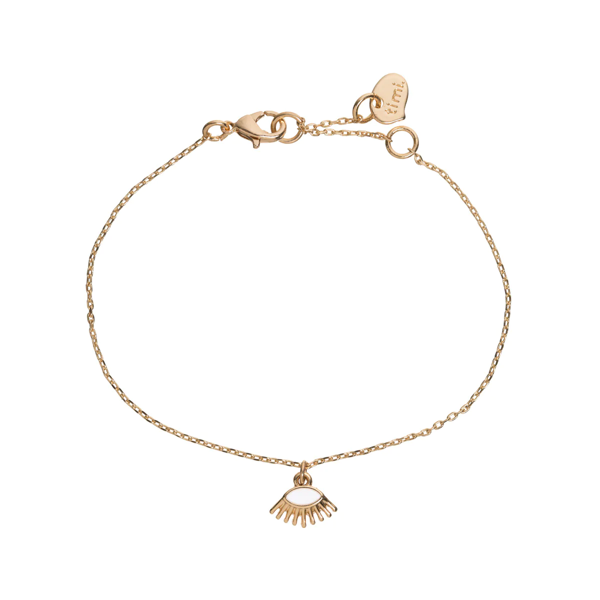 Charm Bracelet Eyes Me Gold Plated Adjustable Timi