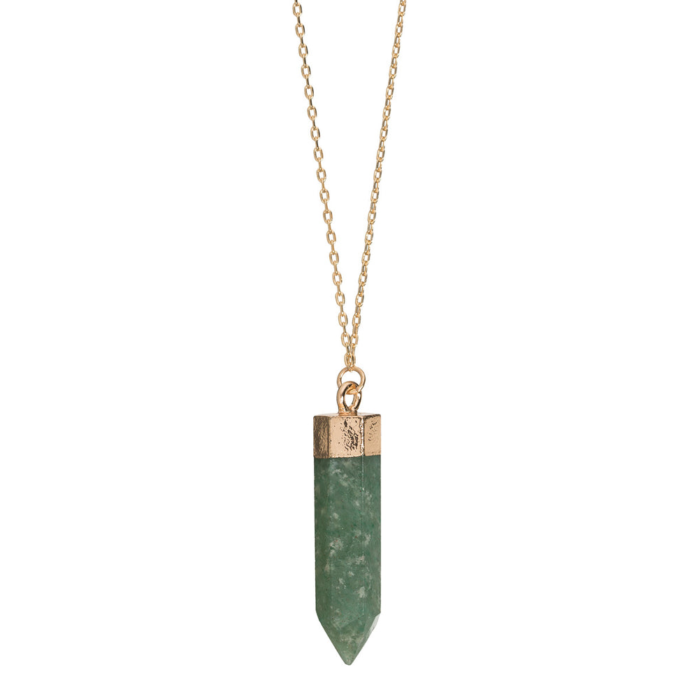 Green Gemstone Necklace Gold plated Timi