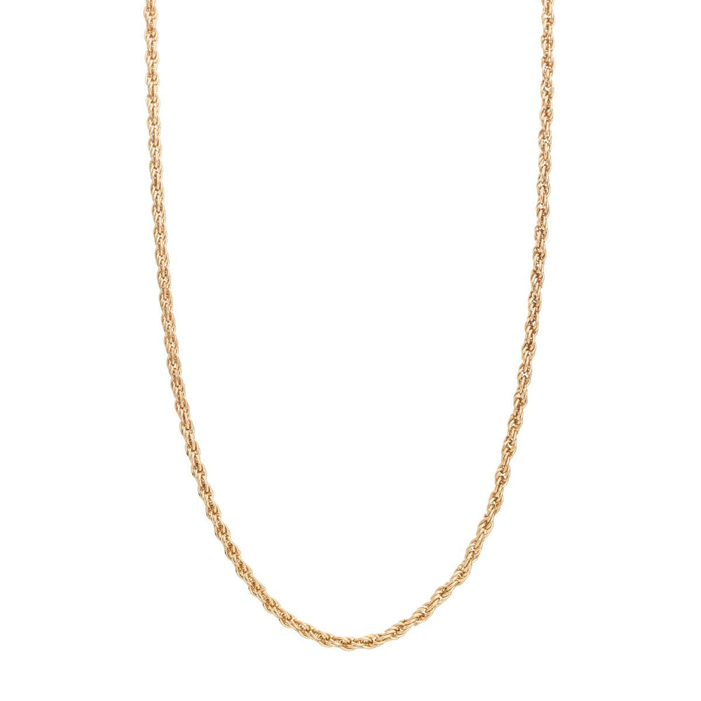 Twisted Chain Rope Necklace Gold Plated