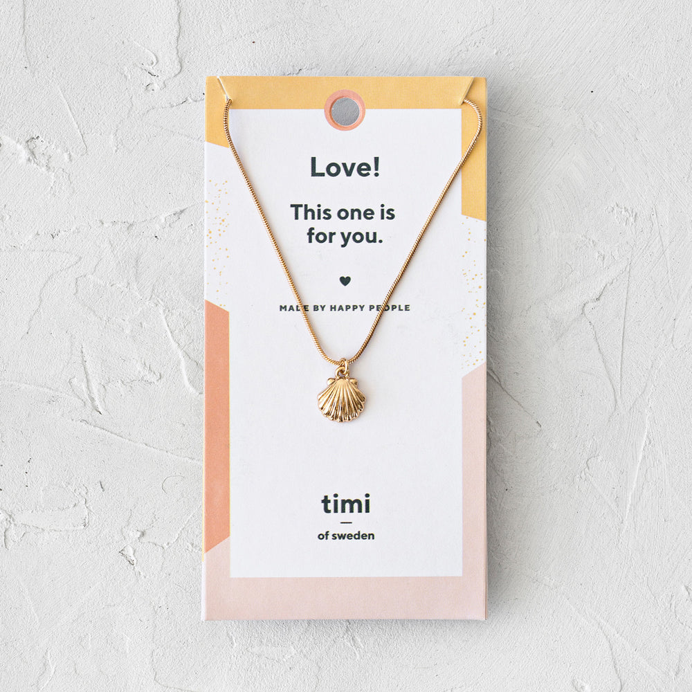 Necklace Mermaid Shell Gold Plated Timi Charm