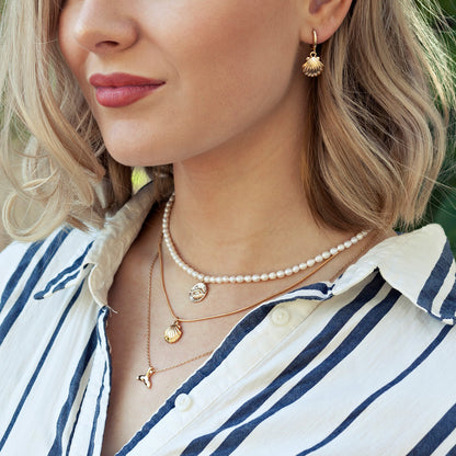 Necklace Mermaid Shell Gold Plated Timi Charm