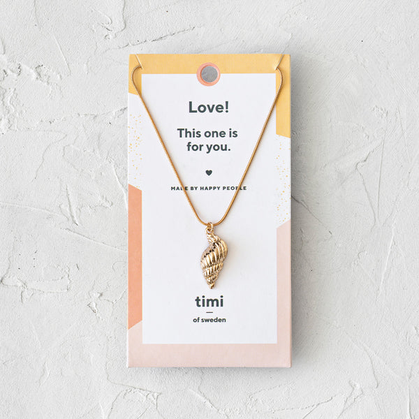 Necklace Sea Shell Gold Plated Timi Charm