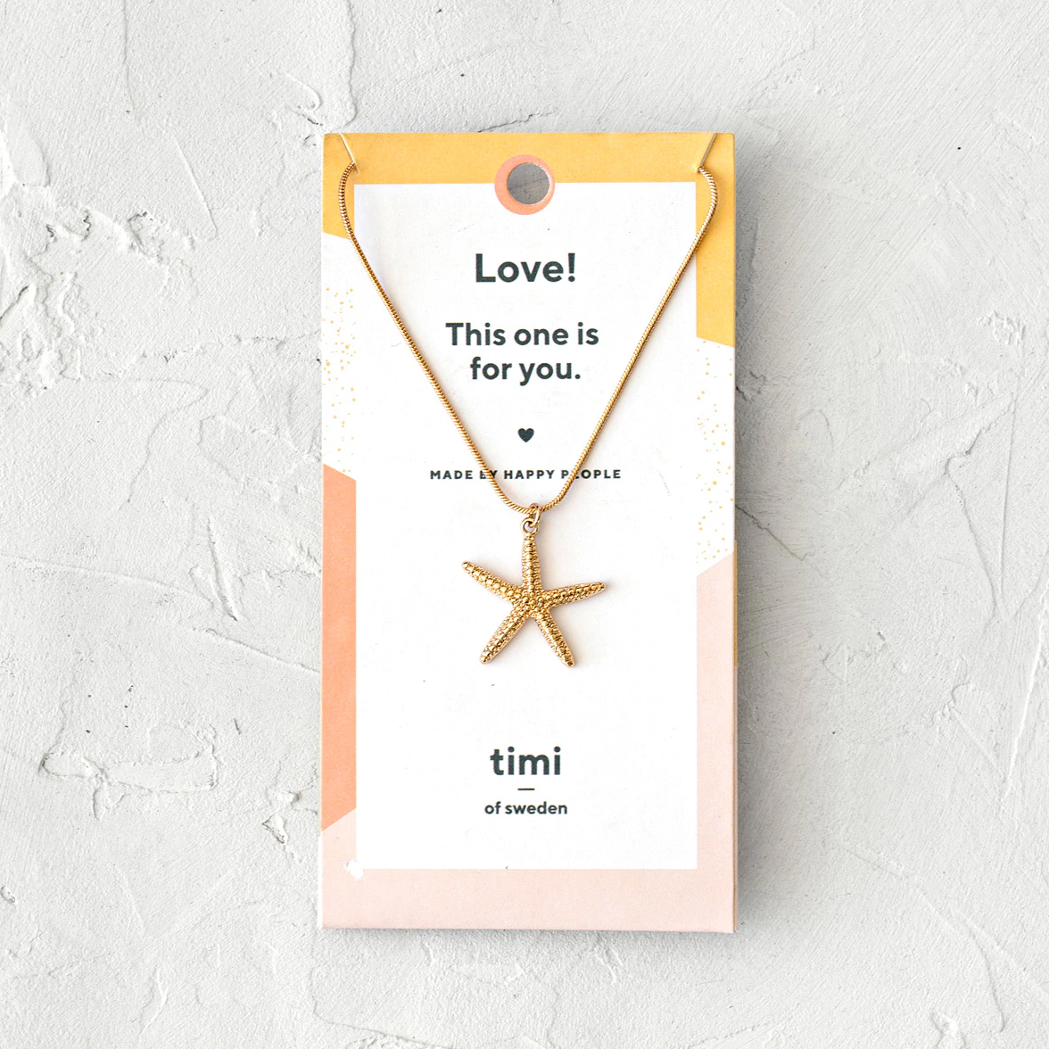Necklace Starfish Gold Plated Charm Timi