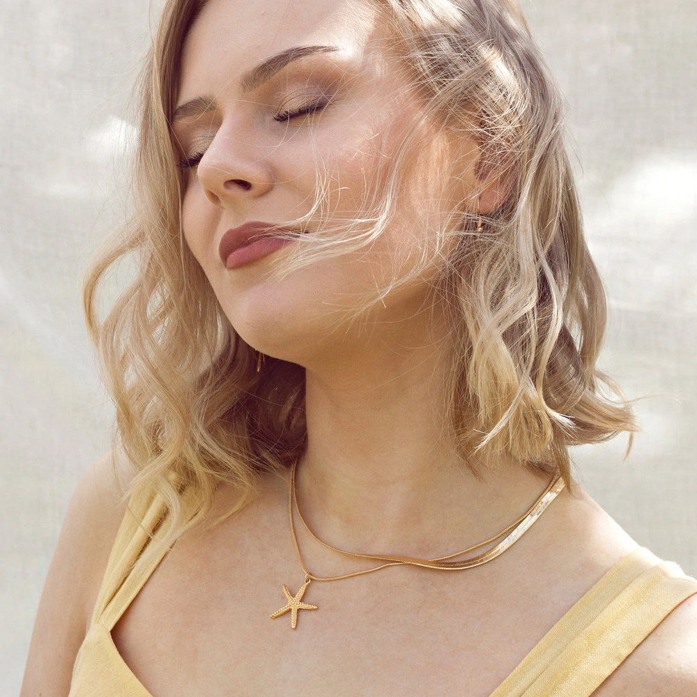 Necklace Starfish Gold Plated Charm Timi