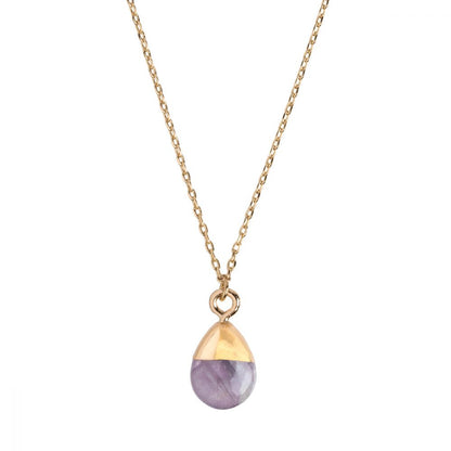 Necklace Amethyst Gold Precious Stone Goddess Timi