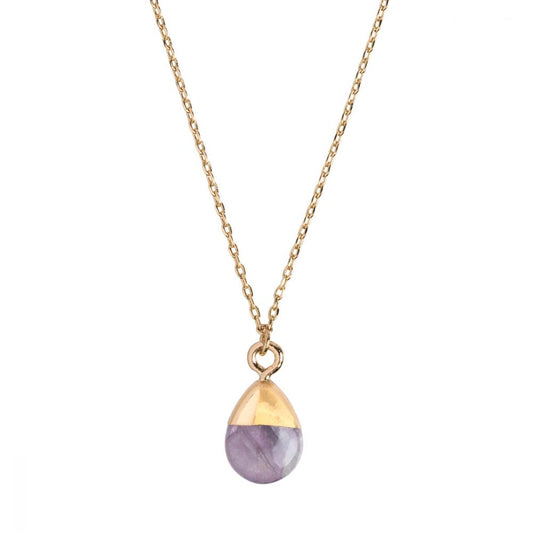 Necklace Amethyst Gold Precious Stone Goddess Timi