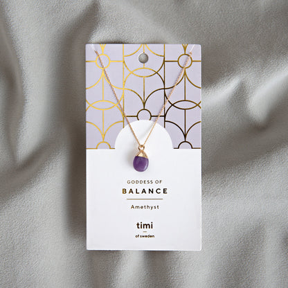 Necklace Amethyst Gold Precious Stone Goddess Timi