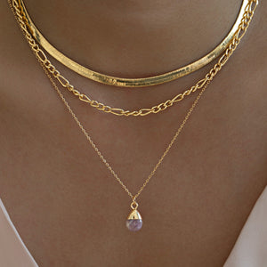 Necklace Amethyst Gold Precious Stone Goddess Timi