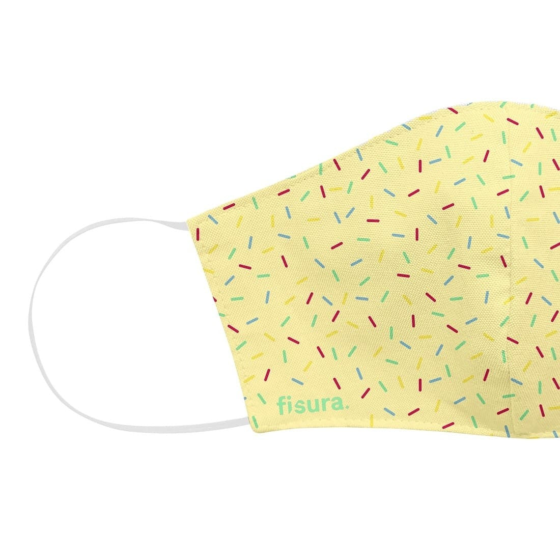 Face Mask Adult Sprinkles Vanilla Design in Yellow