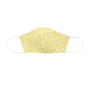 Face Mask Adult Sprinkles Vanilla Design in Yellow