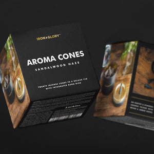 Aroma Cones Sandalwood with Integrated Burn Dish