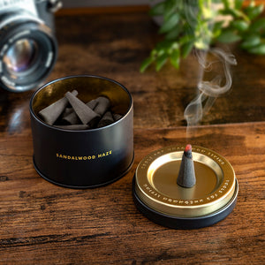 Aroma Cones Sandalwood with Integrated Burn Dish