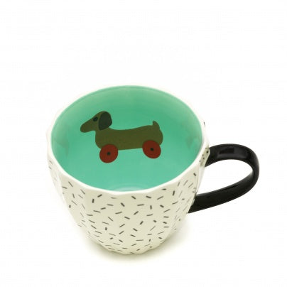 Mug Tatty Divine Mug Dog on Wheels Sprinkles Cream Black