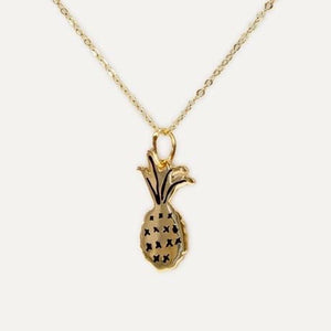 Necklace with Pineapple pendant in gold by Katy Welsh