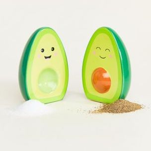 Salt and Pepper Shakers Avocado Happy Green