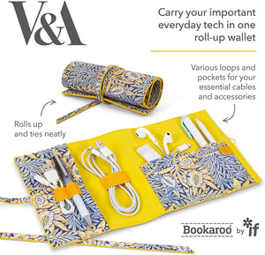 V&A Yellow Tech Tidy Wallet Morris Print