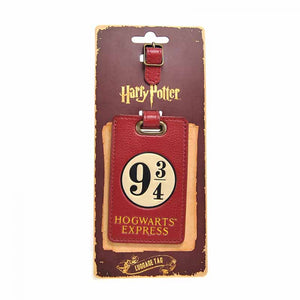 Harry Potter Luggage Tag with Hogwarts express Platform 9 3/4 in maroon red