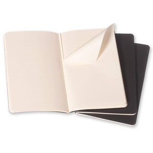 Moleskine Ruled Cahier L - Black Cover (3 Set) - Moleskine Cahier