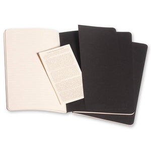 Moleskine Ruled Cahier L - Black Cover (3 Set) - Moleskine Cahier