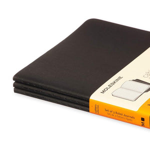 Moleskine Ruled Cahier L - Black Cover (3 Set) - Moleskine Cahier