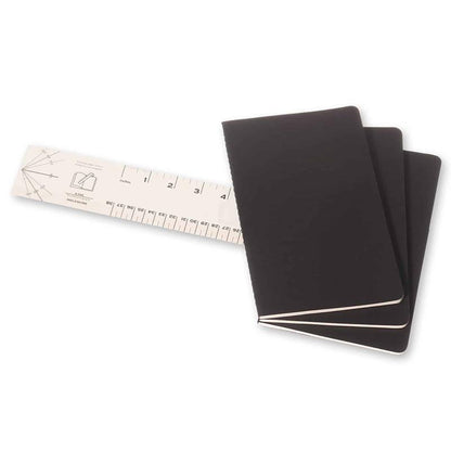 Moleskine Plain Cahier L - Black Cover (3 Set) - Moleskine Cahier