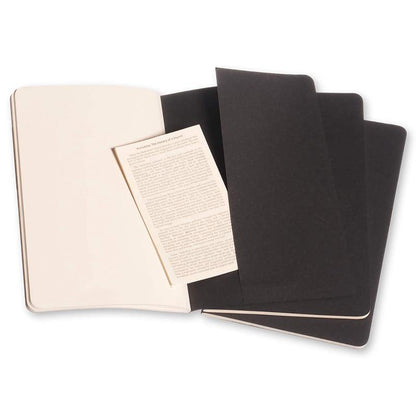 Moleskine Plain Cahier L - Black Cover (3 Set) - Moleskine Cahier